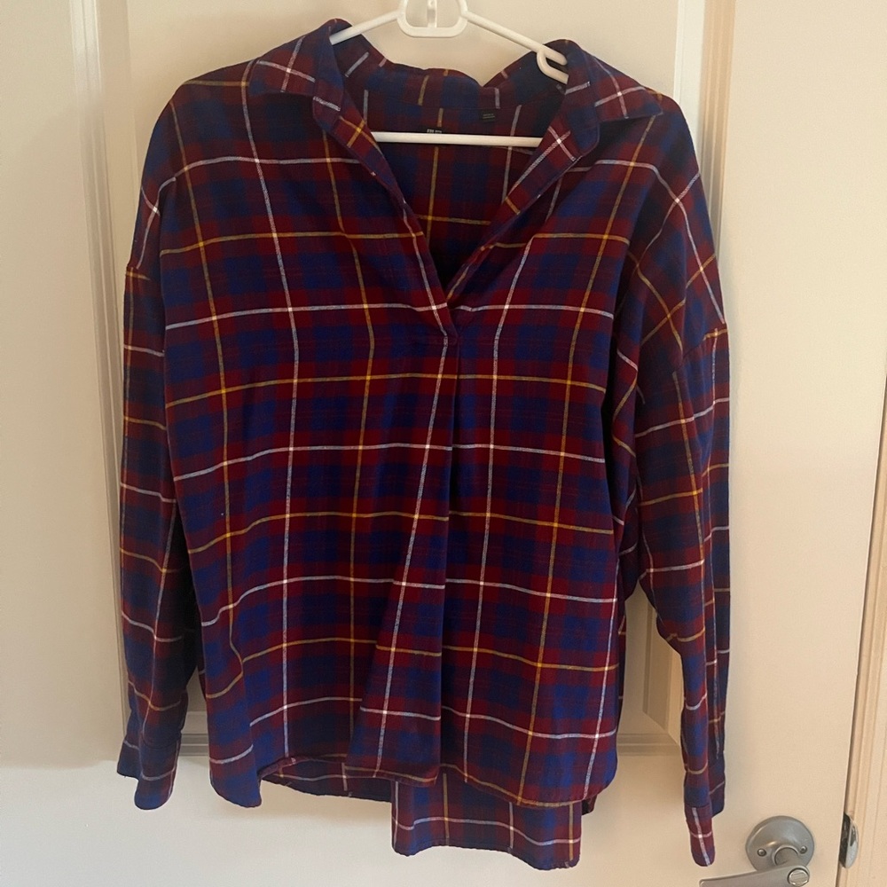 Uniqlo Red and Blue Plaid Shirt